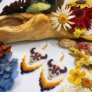 Beaded Buffalo Earrings