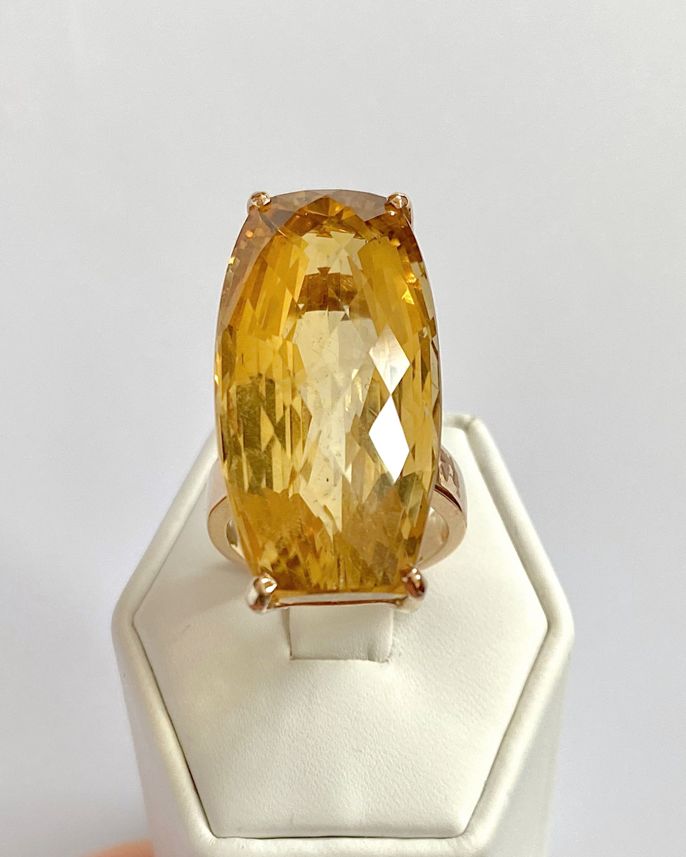 Yellow Citrine Quartz Ring Octagon Cut Citrine Quartz Gift Ring Birthstone Handmade Ring Sterling Silver Yellow Gold Ring Citrine Ring