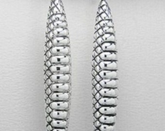 Long Hook Drop Earrings, 92.5 Sterling Silver Earrings