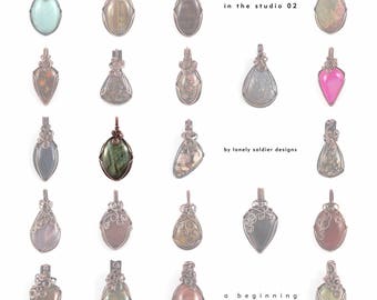 PDF In the Studio 02: A Beginning Wire Wrapped Pendant Tutorial by Lonely Soldier Designs