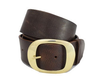 【2plan】[premium] signature oval real leather belt Brighton SHANE 2 Tone Taper Leather Belt Size 32 NWOT M30448