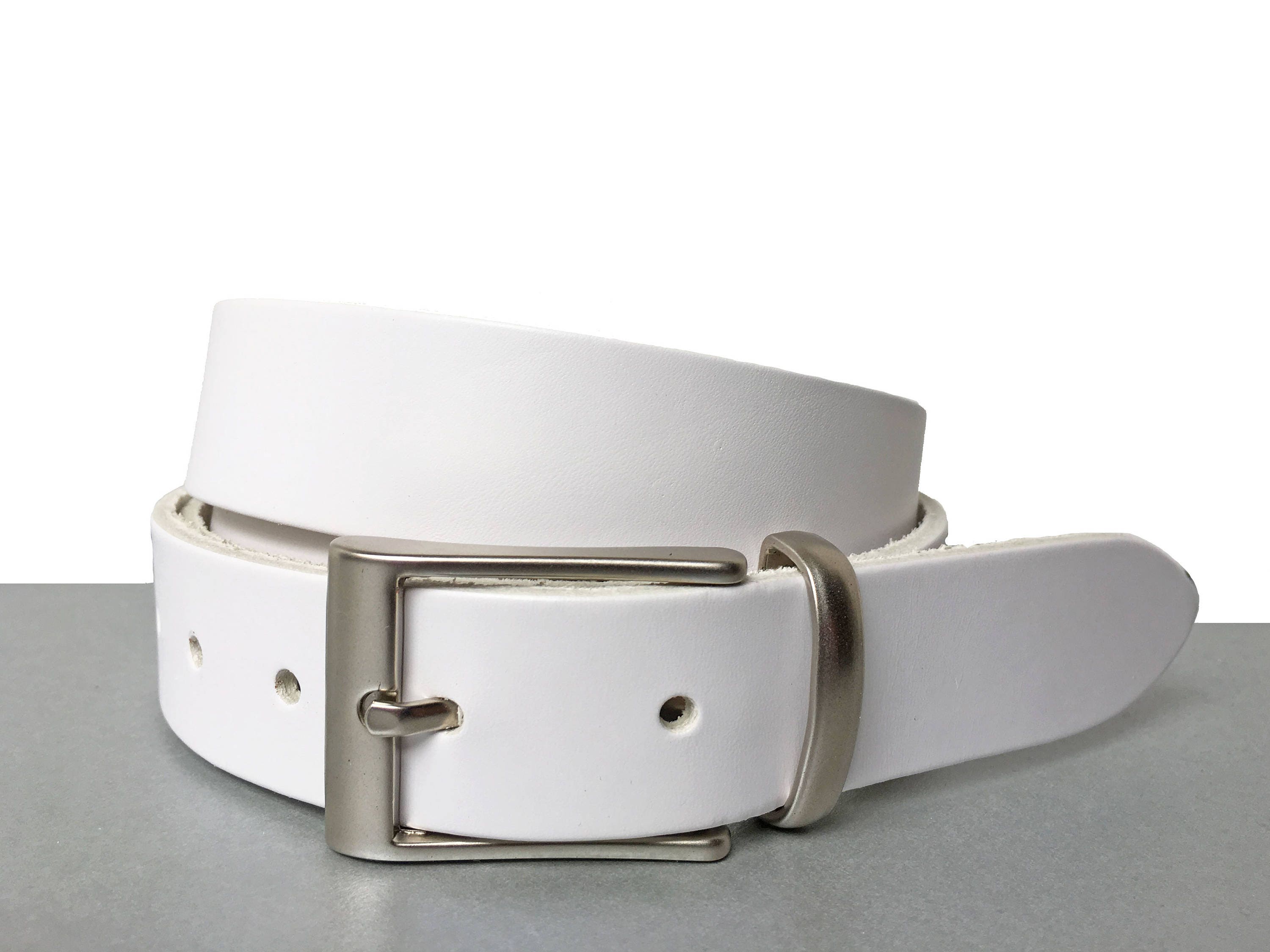 Leather Belt Men Women Embossed 1.25" Inch 30mm Handmade Belts In England 