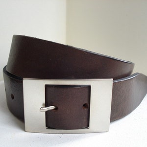 Mens Brown Leather Belt - Handmade in London -  Vintage Brown - Brown Belt - Mens Belt