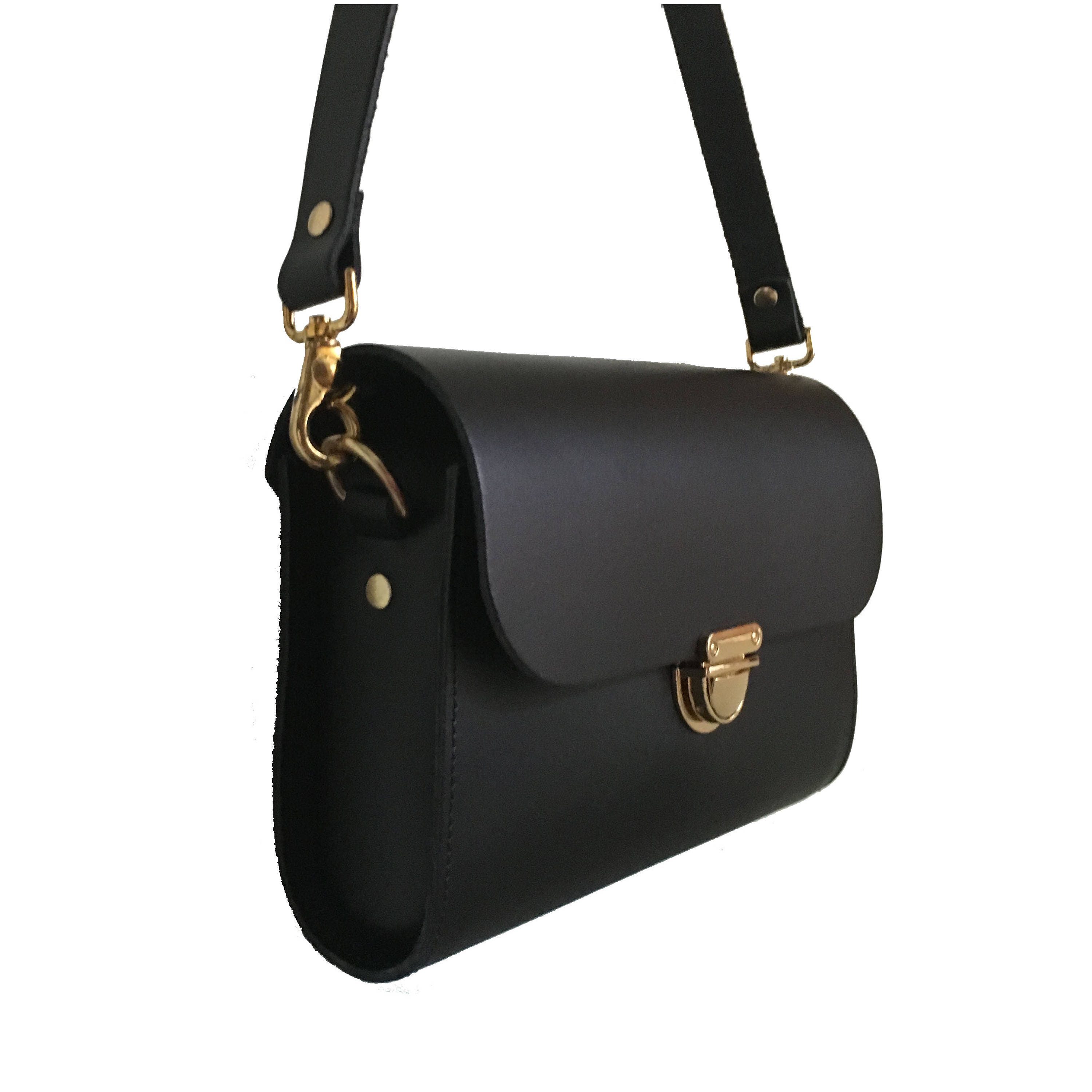 Black Leather Clutch Bag