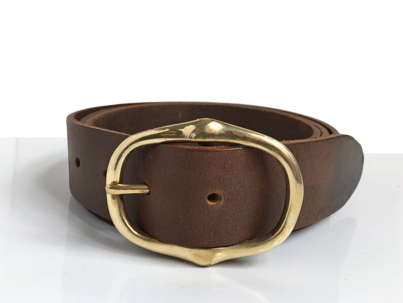 Black Leather Belt Gold Buckle 1 1/2 Inch 38mm Belt Etsy UK