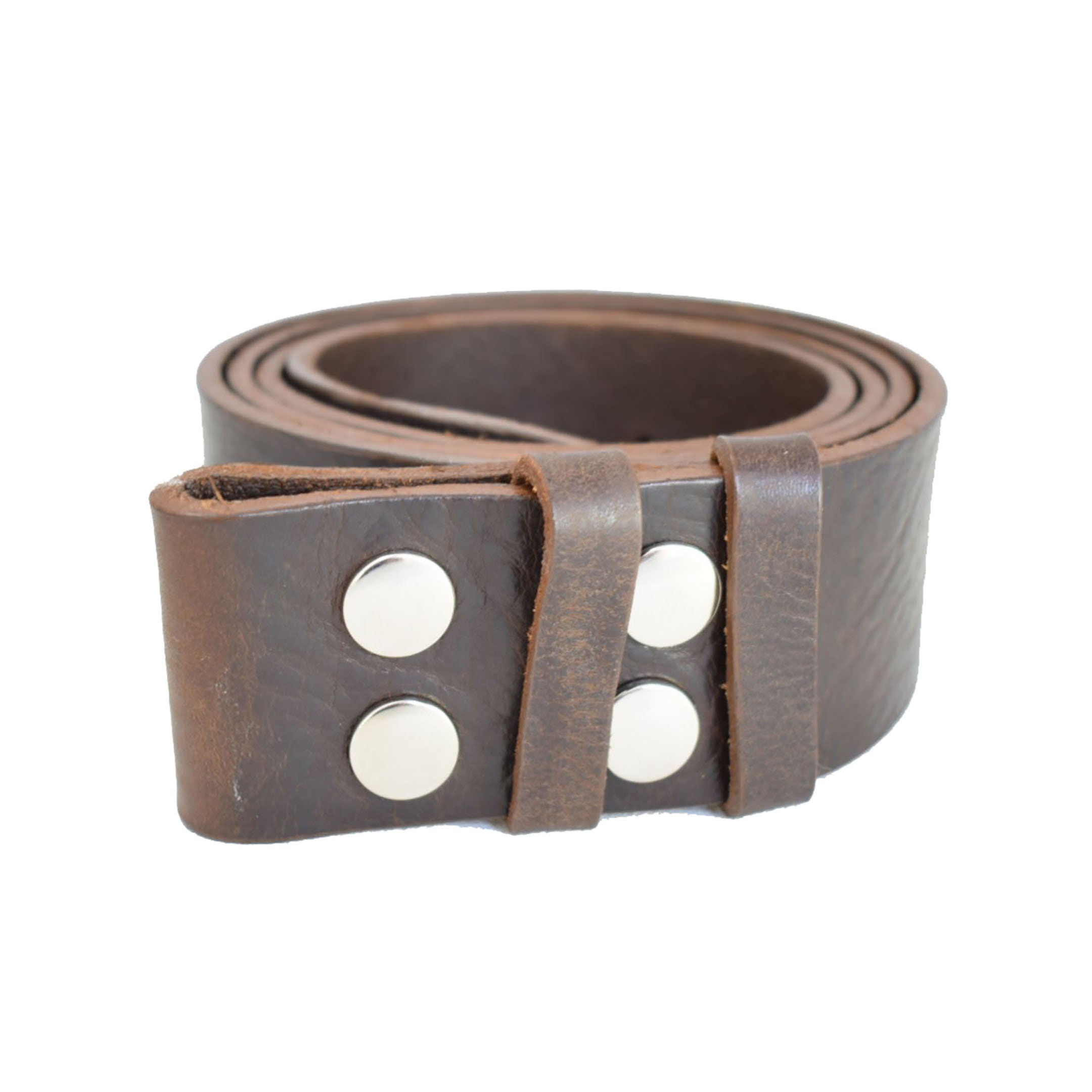 2 inch leather belt without buckle