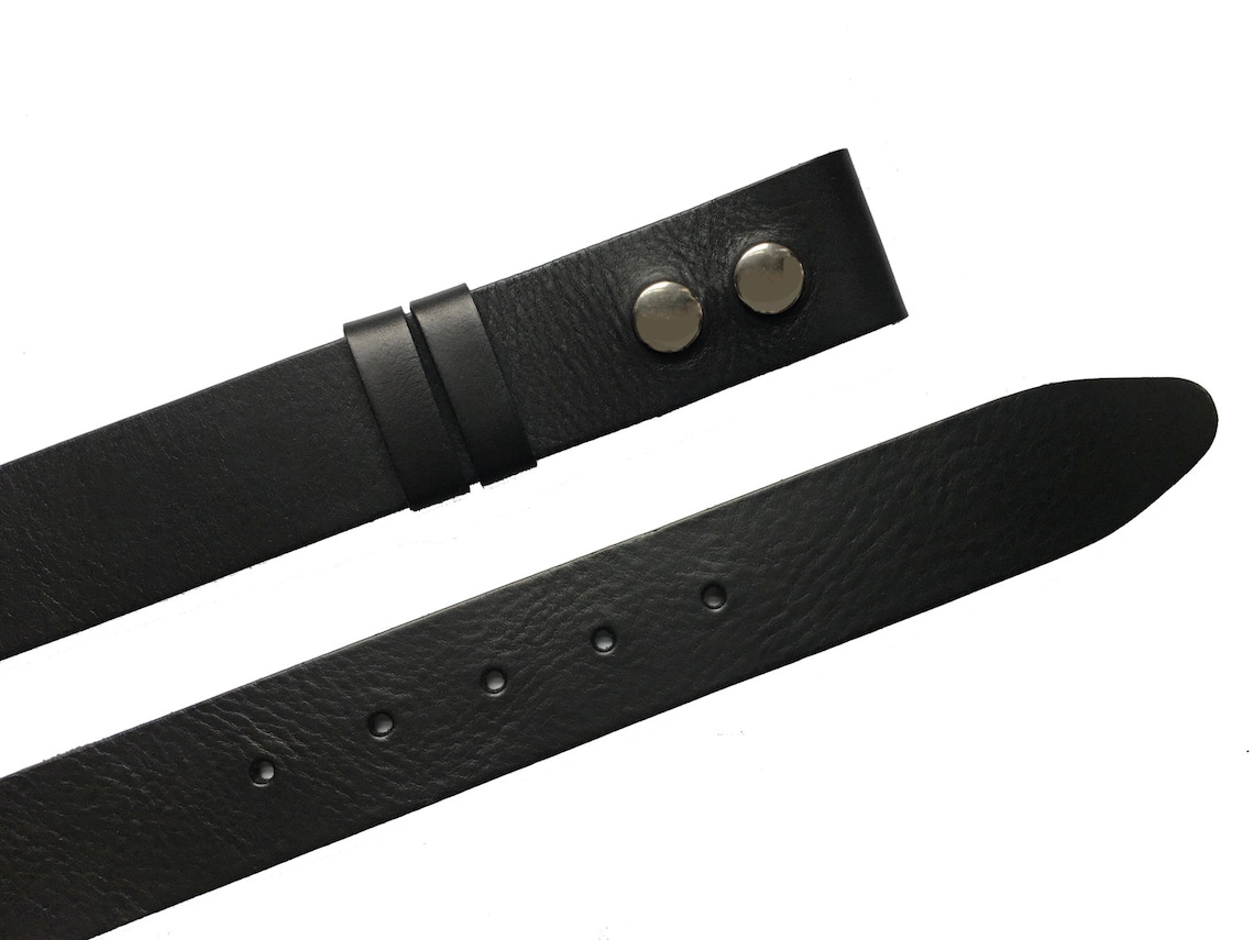 Black Belt Strap 1 1/2 Leather Strap 4cm Handmade UK Etsy