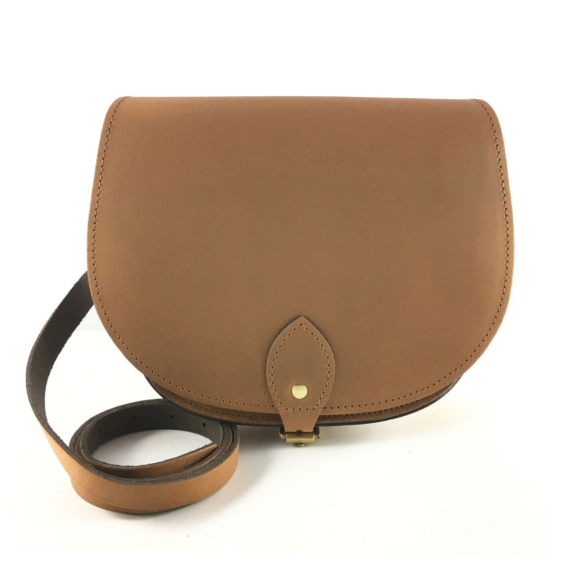 Vintage Brown Saddle Bag Handmade Brown Bag Brown Etsy