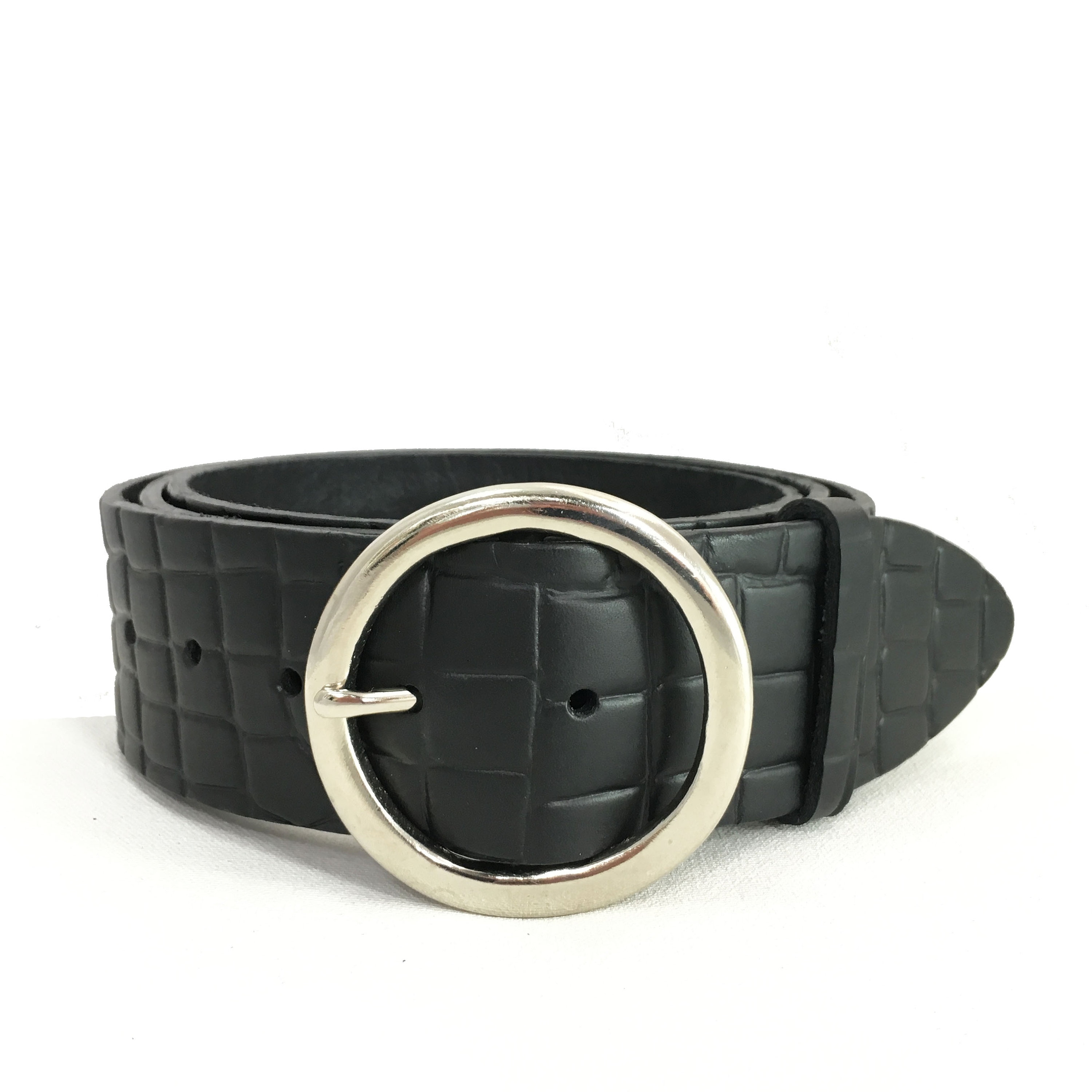 Crocodile-embossed Belt main image 1