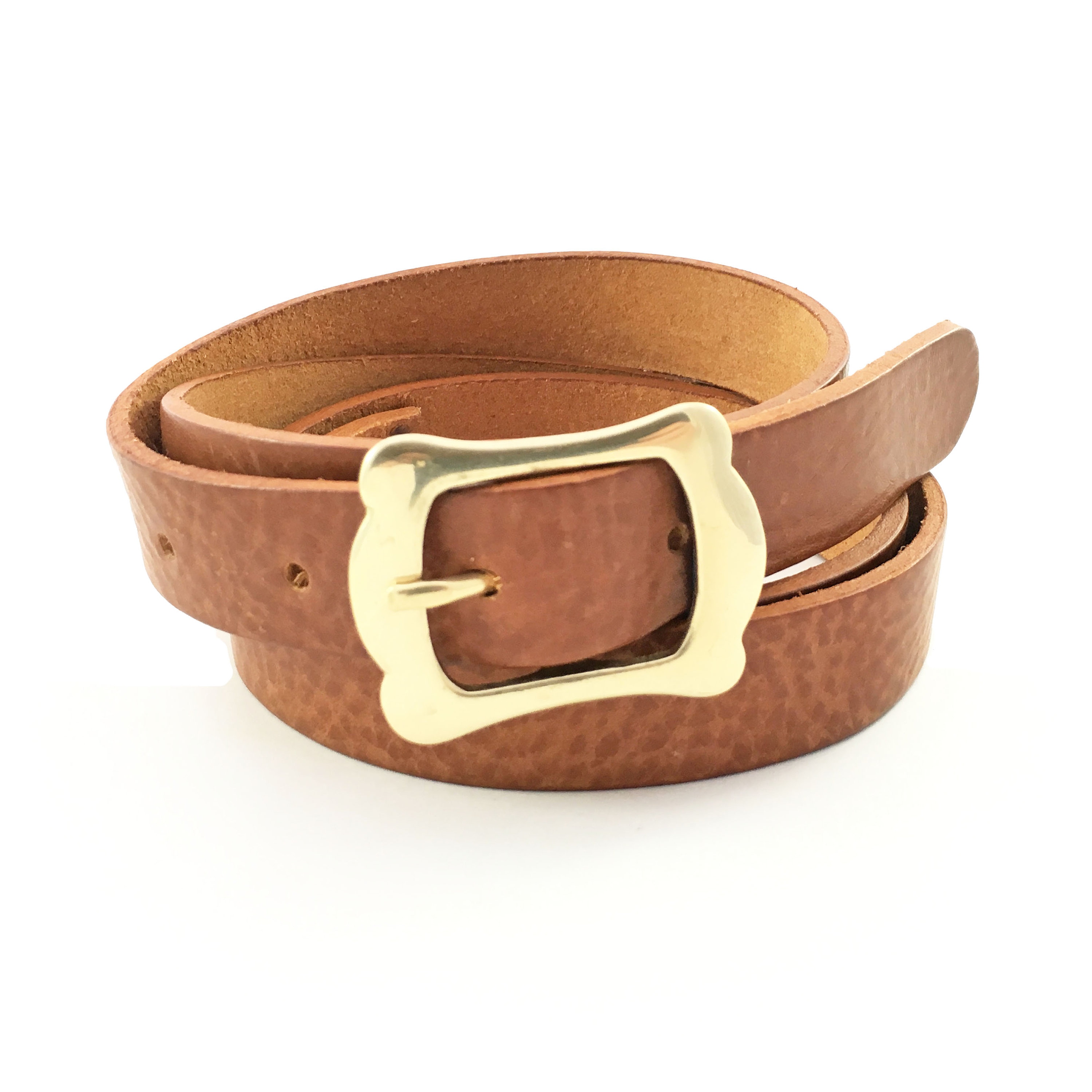 thin tan belt