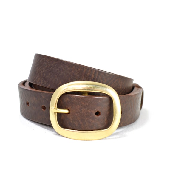 dark tan leather belt