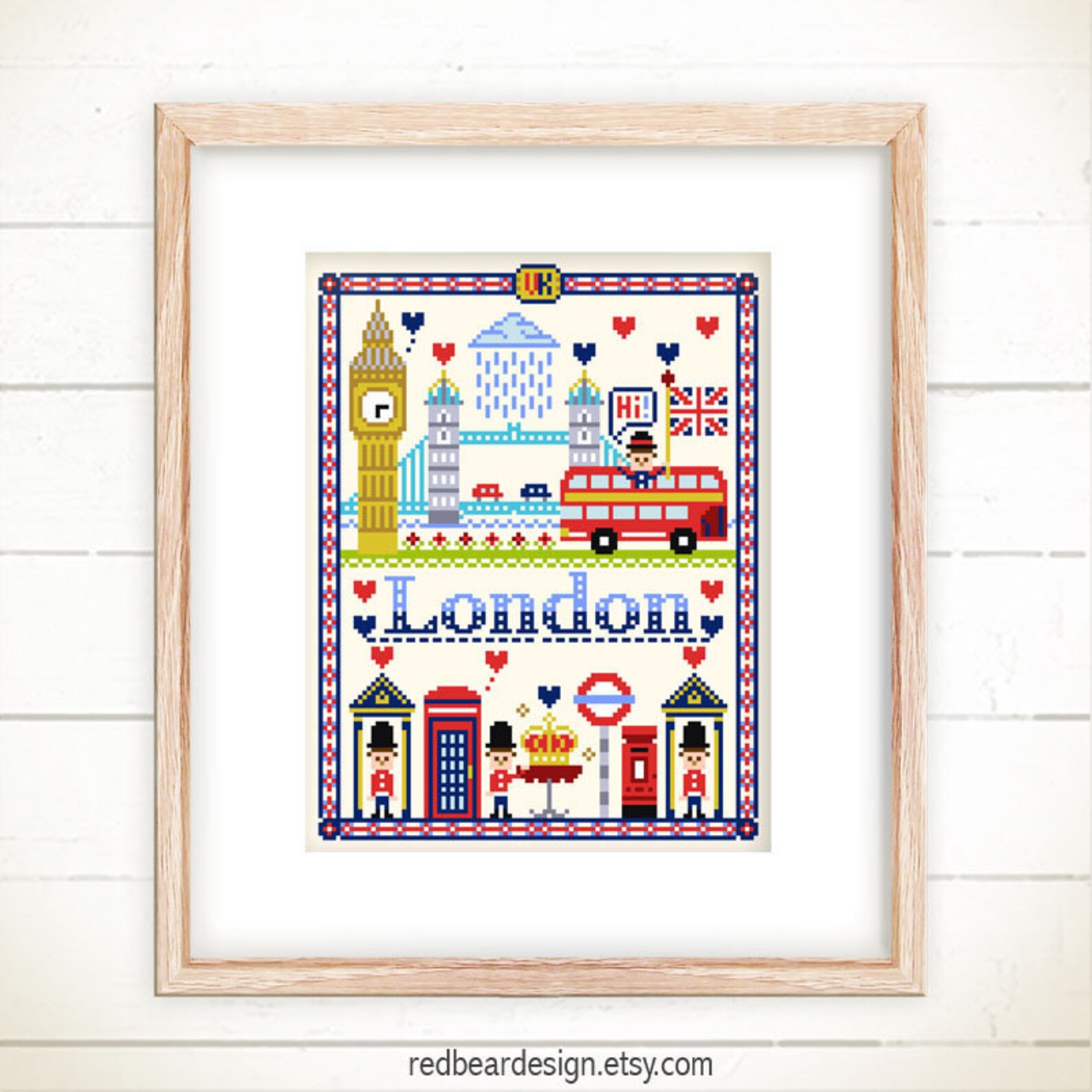 London Cross stitch Pattern UK cross stitch chart City cross Etsy