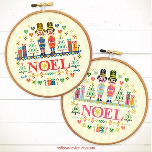 Christmas cross stitch Nutcrackers cross stitch Xmas cross stitch Noel cross stitch pattern PDF Christmas Embroidery Nutcracker Christmas image 7