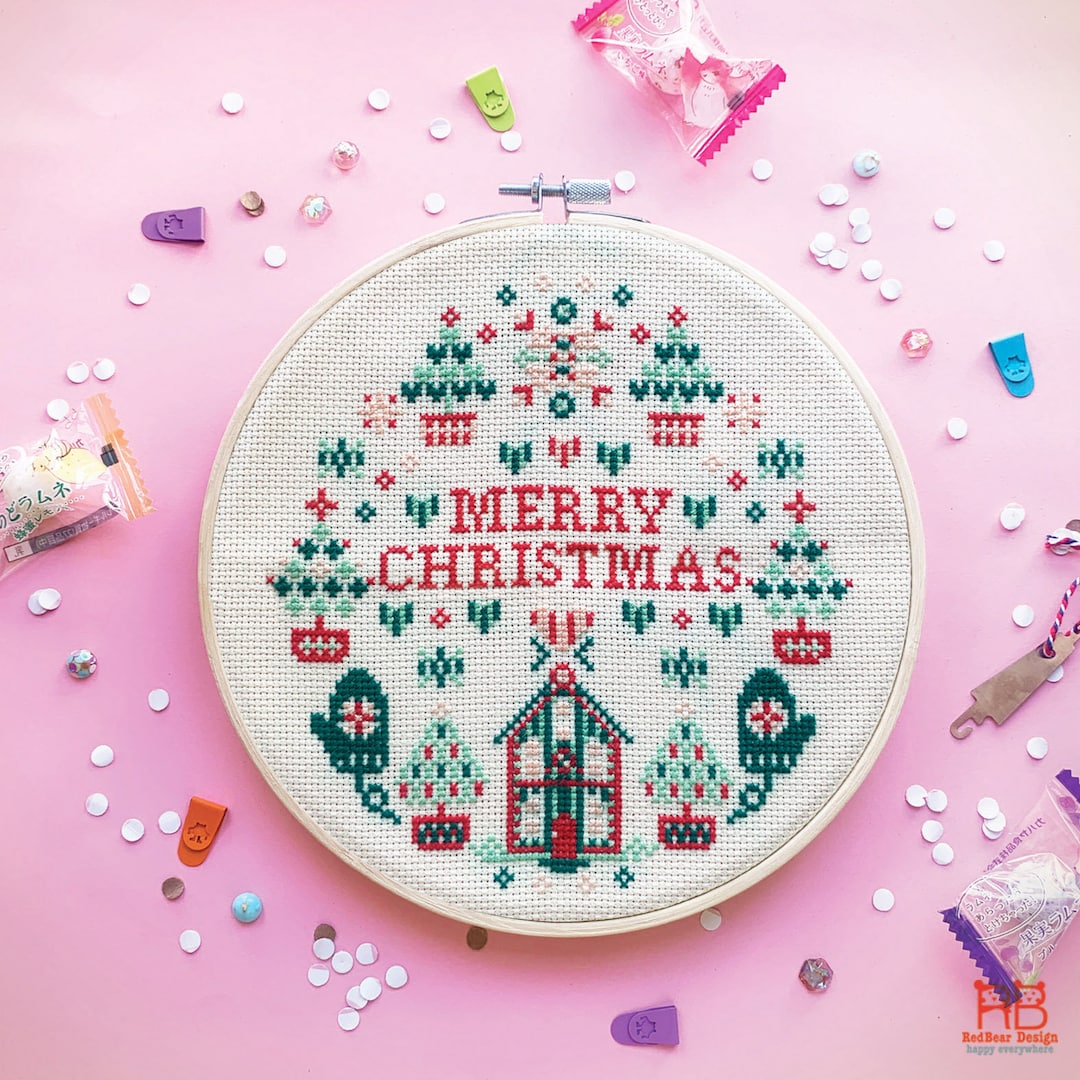 Christmas Cross Stitch Pattern , Modern Embroidery Designs ,embroidery ...
