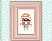 Cross stitch pattern Cat cross stitch cool cross stitch funny cross stitch cute cross stitch camera cross stitch- Smile! Kitten with camera