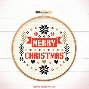 Cross stitch patterns christmas cross stitch world xmas cross stitch modern cross stitch funny cross stitch sampler Merry Merry Christmas image 4