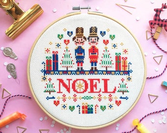 Julkorsstygn Nötknäppare korsstygn Julkorsstygn Noel korsstygnsmönster PDF Julbroderi - Nötknäpparjul