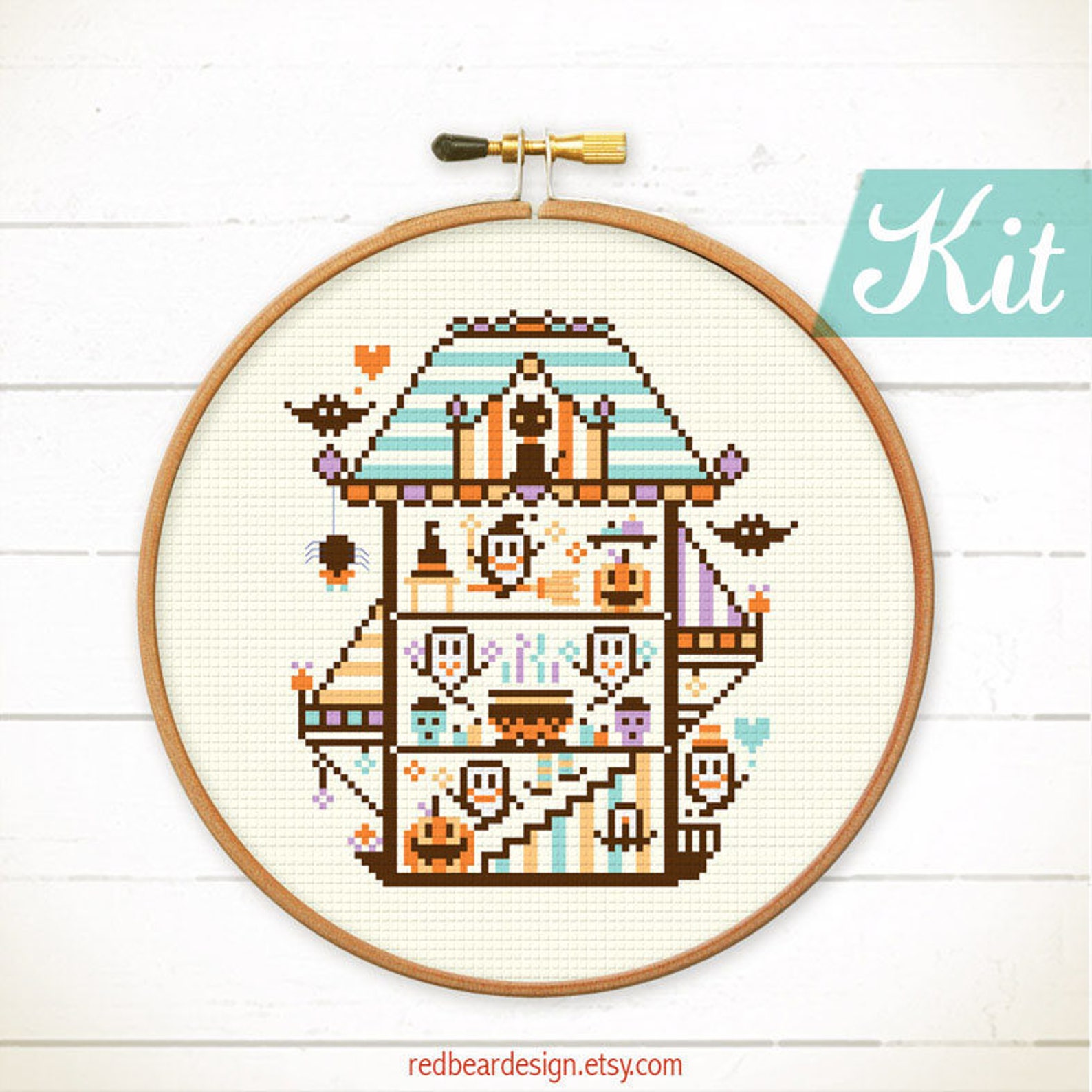 Halloween Cross Stitch Kits Spooky Halloween Cross Stitch Etsy UK