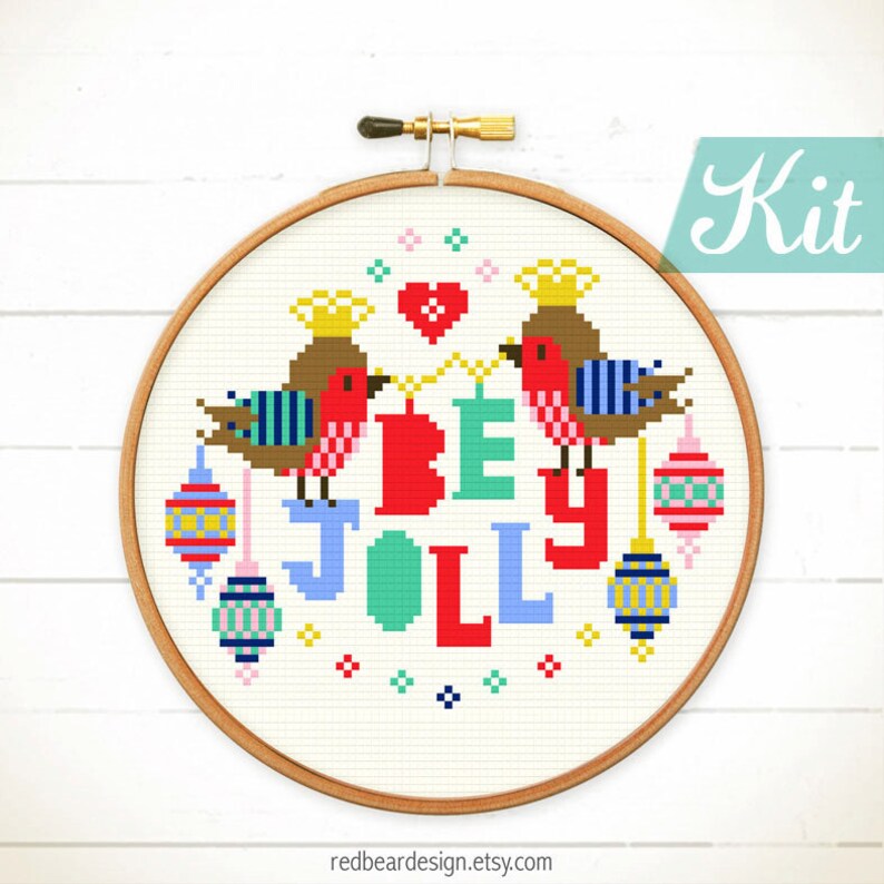 Christmas Cross Stitch Kits. Christmas Craft Kit. Beginner Etsy Australia