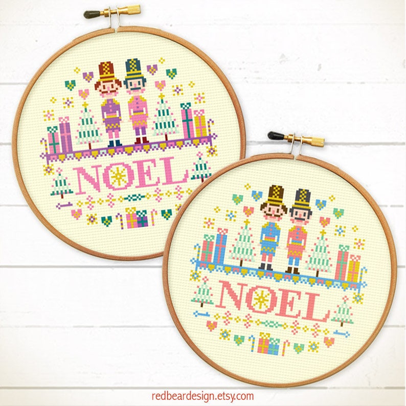 Christmas cross stitch Nutcrackers cross stitch Xmas cross stitch Noel cross stitch pattern PDF Christmas Embroidery Nutcracker Christmas