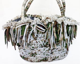 crochet hand bag