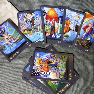 LAMINATED TAROT DECK - "Major Arcana" painting - 22 print cards
