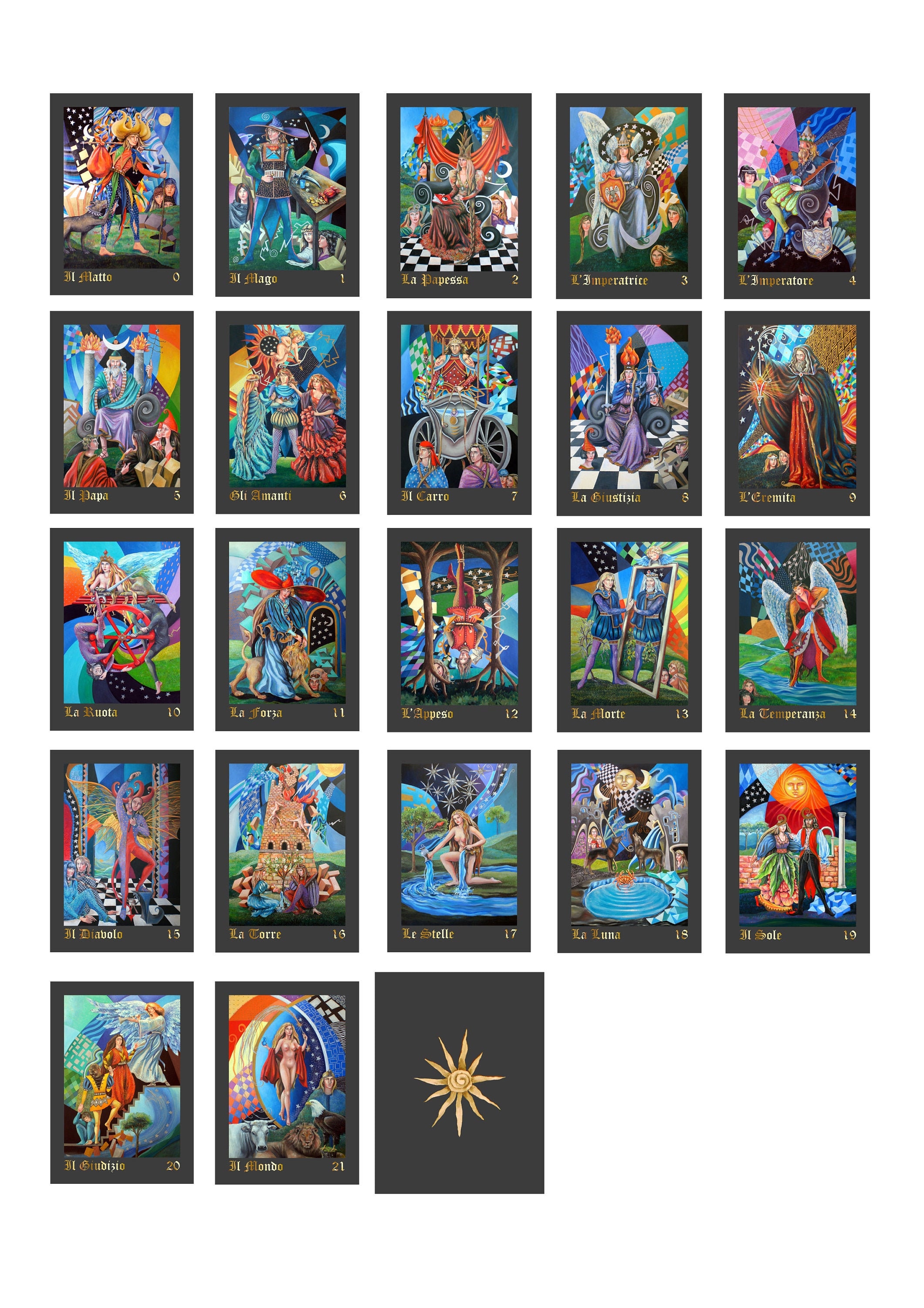 Major Arcana Tarot Cards Printable Instant Download Etsy