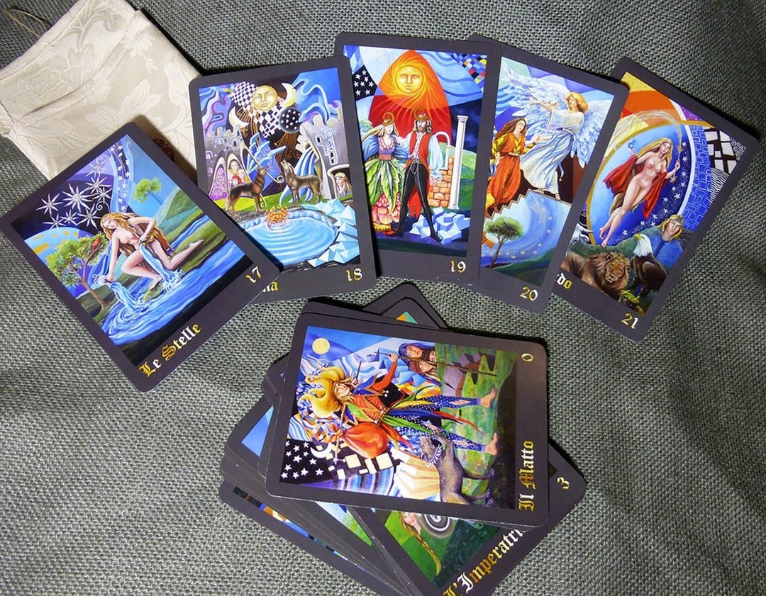 LAMINATED TAROT DECK major Arcana Painting 22 Print Cards Etsy