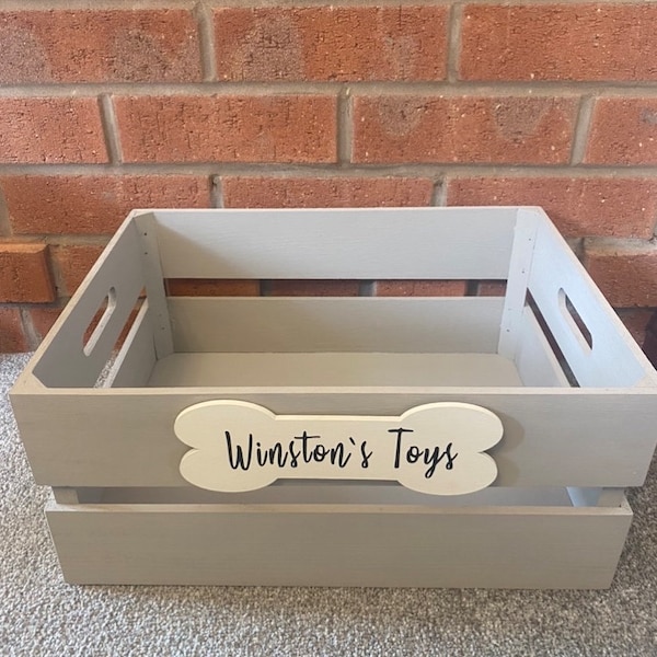 Dog Toy Storage Box | Handmade | Personalised | Dog Gift | Toy Box For Dogs | Pine Dog Box | Dog Hamper | Animal Lovers
