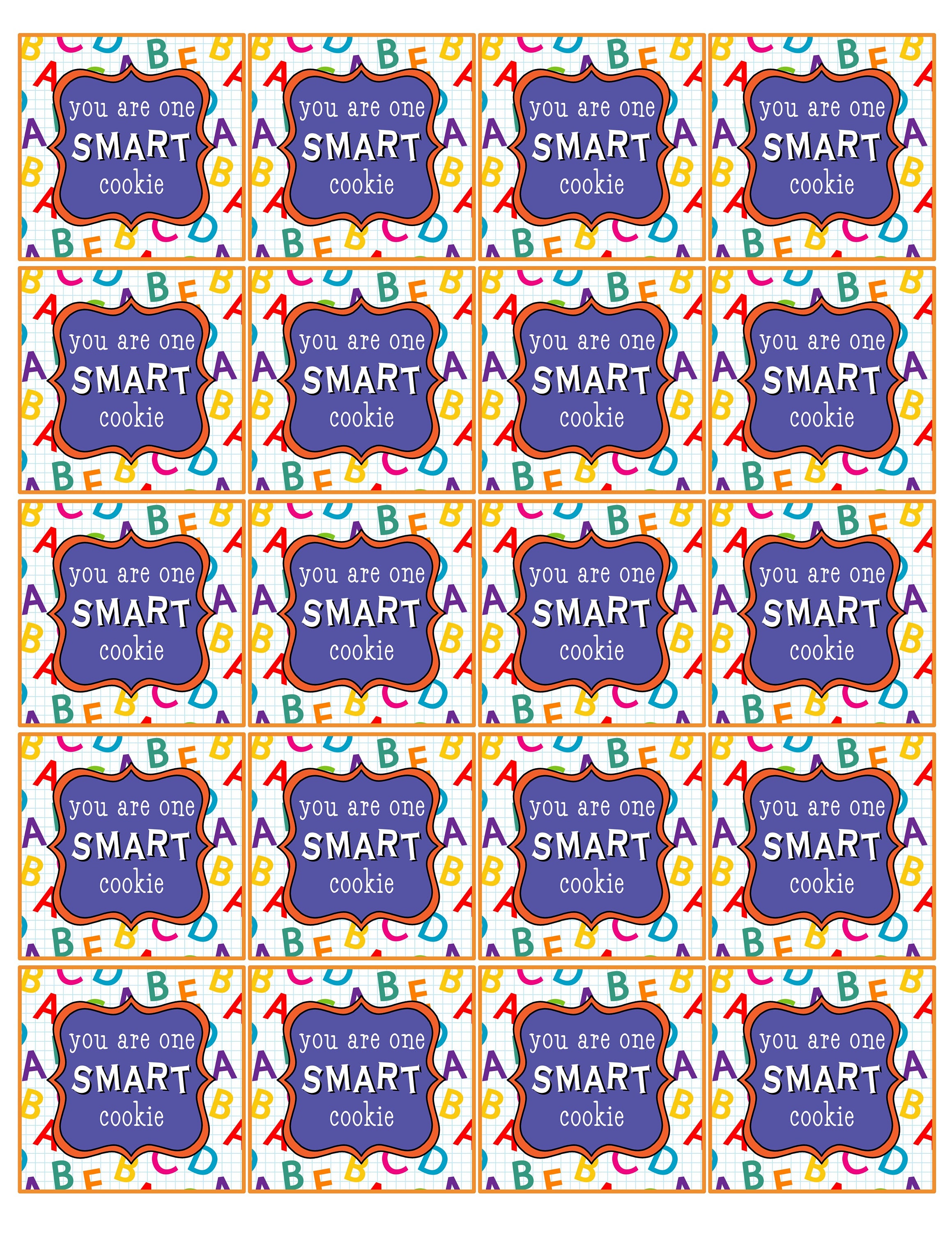 Are One Smart Cookie Cookie / Treat / Gift Tags - Etsy