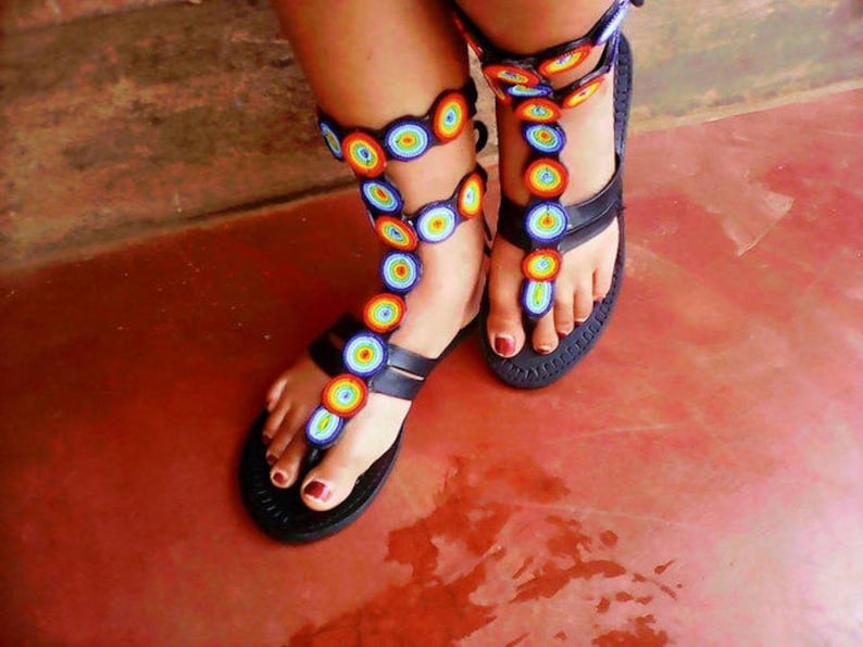 ankara gladiator sandals