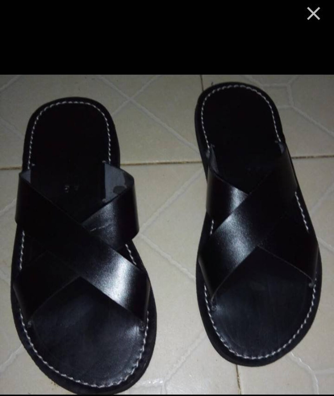 Black Leather Handmade Men Sandals Made in Kenya With Free Etsy