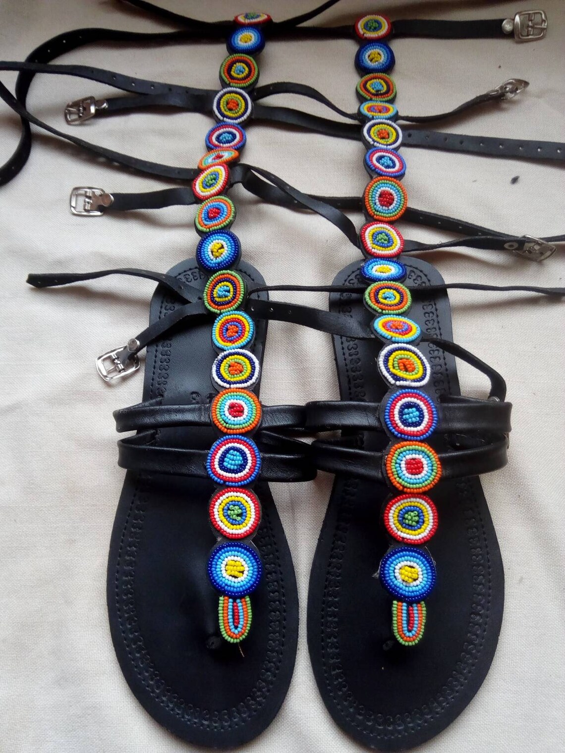 African Masaai/maasai/masai beaded gladiators sandals in | Etsy