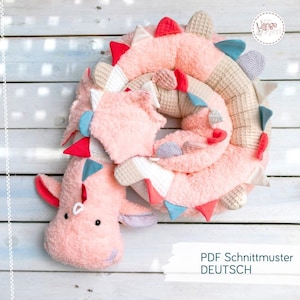 Cuddly Dragon, PDF Pattern & Sewing Instructions, Newborn Gift, Sew a Baby Gift