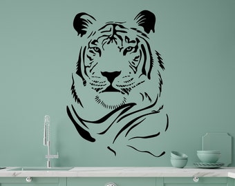 Lion wall decal for Bedroom - Lion Face Vinyl Sticker for Home - Lion Wall Decor for Nursery