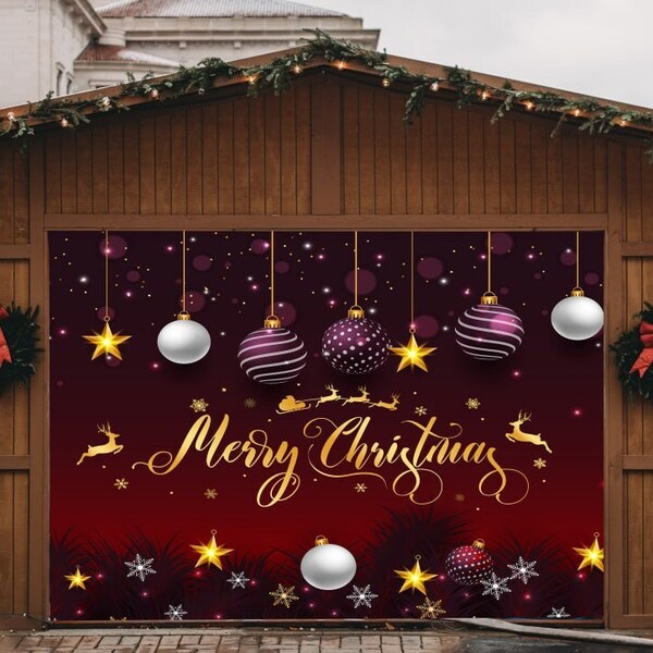 Garage Door Banner Christmas Etsy