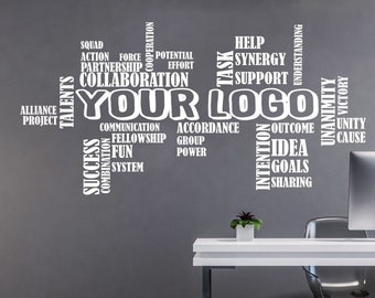 Big Custom Office Wall Decal Motivational, Inspirational Teamwork Sticker, Customized Motivational Decor, Team Work Quote Workplace Decal