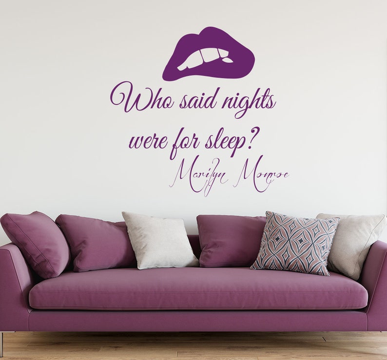 Wall Decals Marilyn Monroe Quote Who Said Nights Were for - Etsy