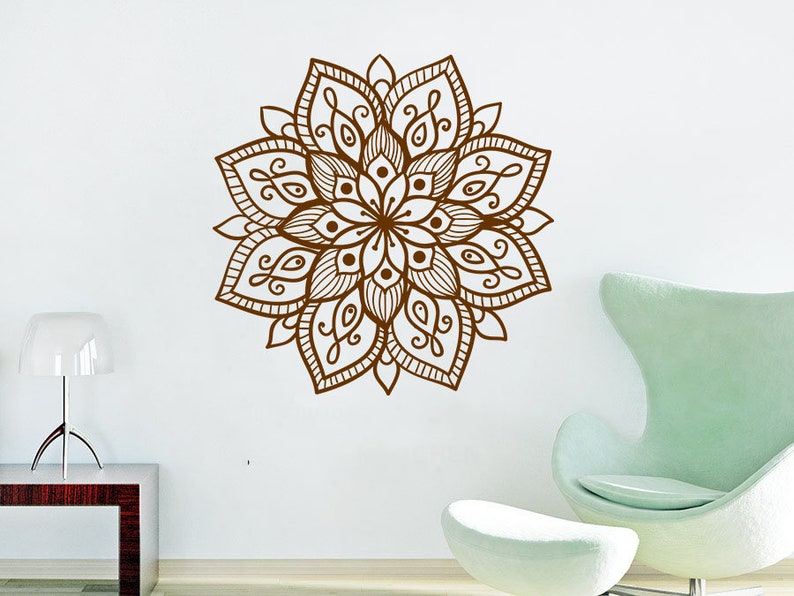 Mandala Wall Art Decal. Large Mandala Wall Decor Home. Flower Etsy New Zealand