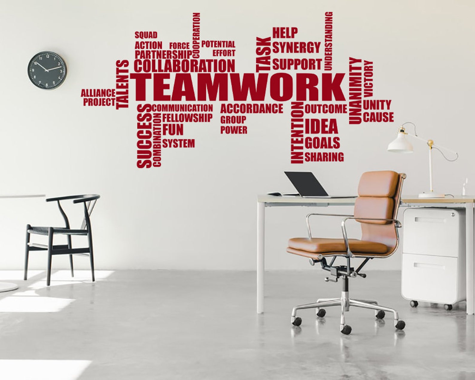 Teamwork Wall Decal Office Wall Art Decor Office Wall Etsy