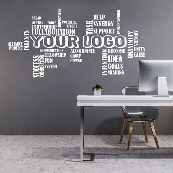 Big Custom Office Wall Decal Motivational, Inspirational Teamwork Sticker, Customized Motivational Decor, Team Work Quote Workplace Decal