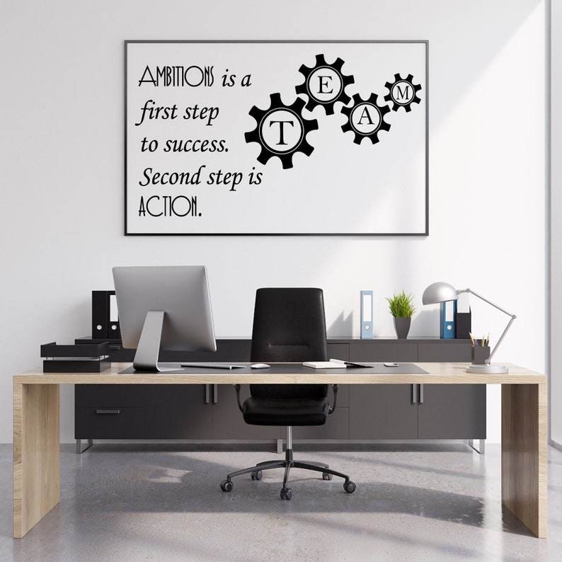 Teamwork Wall Decal Motivational Quote Office Wall Art Decor - Etsy