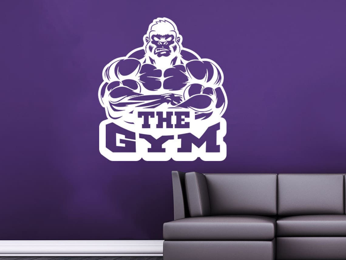 The Gym Wall Decal Fitness Wall Decals Workout Decor Etsy UK