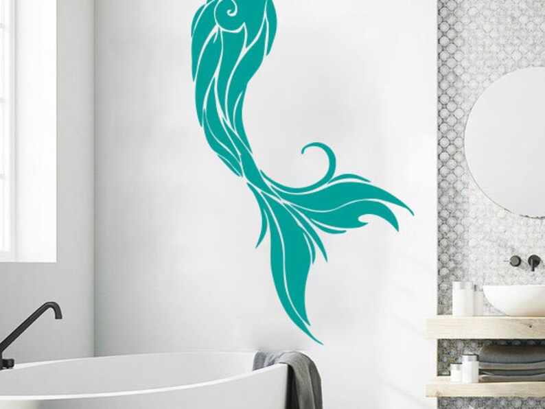 Mermaid Tail Wall Decals Vinyl Stickers Bathroom Ocean Art Home Spa Decal Nursery Room Decor Kn125