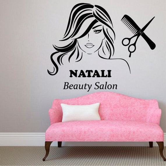 Custom Logo Wall Decals Beauty Hair Salon Decor Logo Lettering - Etsy Custom Logo Wall Decals Beauty Hair Salon Decor Logo Lettering - Etsy