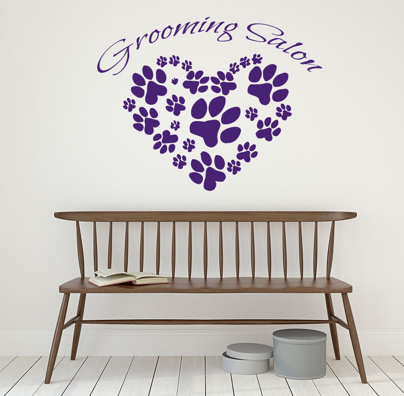 Animal Paw Prints Wall Decals Grooming Salon Dog Cat Puppy Etsy