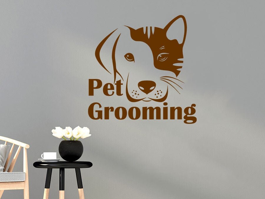 dog grooming wall decals