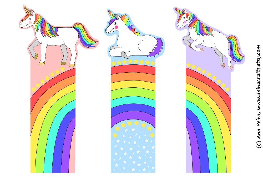 Unicorn Bookmark Printable Printable Word Searches