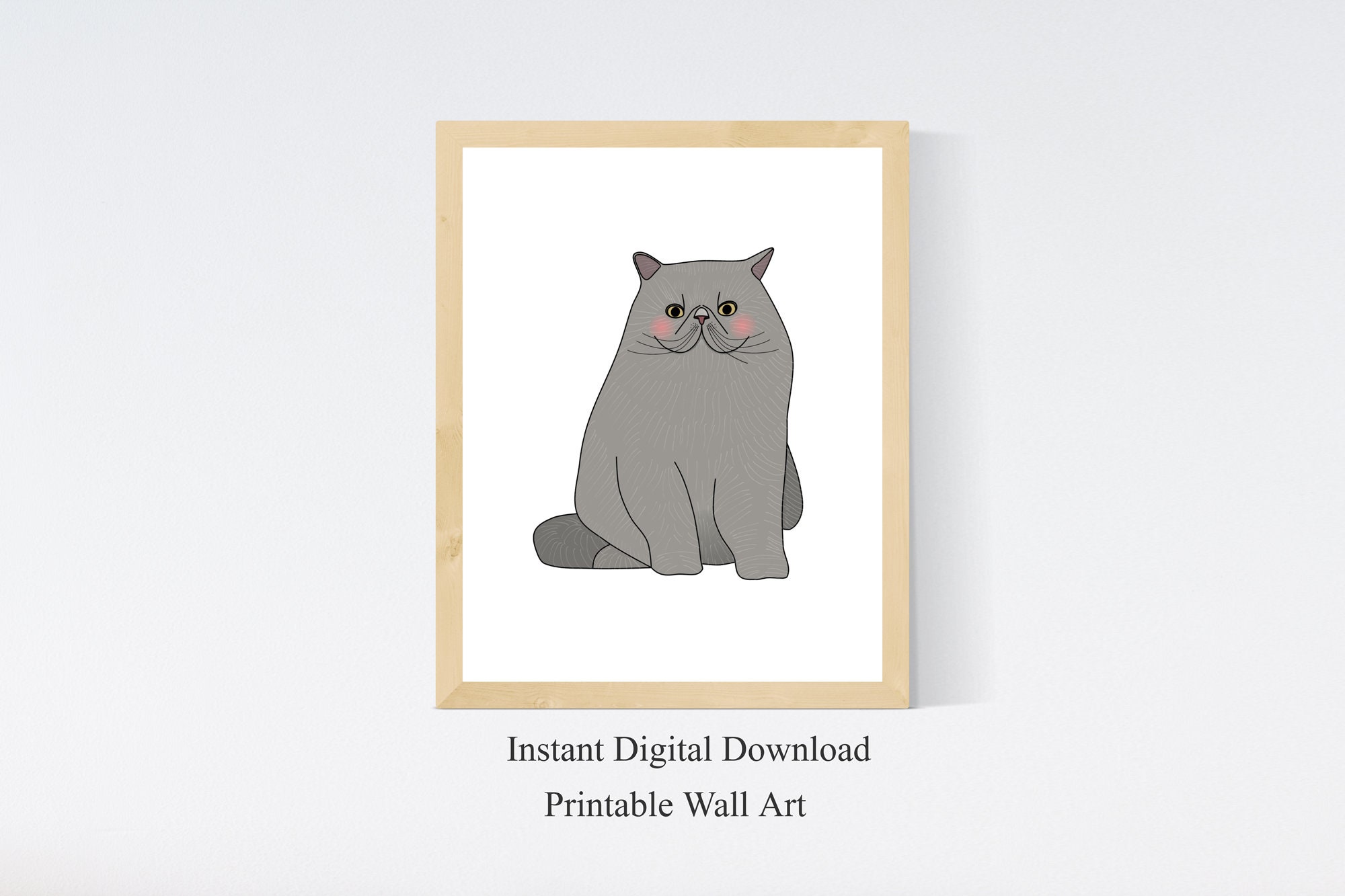 Printable Persian Cat Wall Art Digital Cat Print Print at Etsy