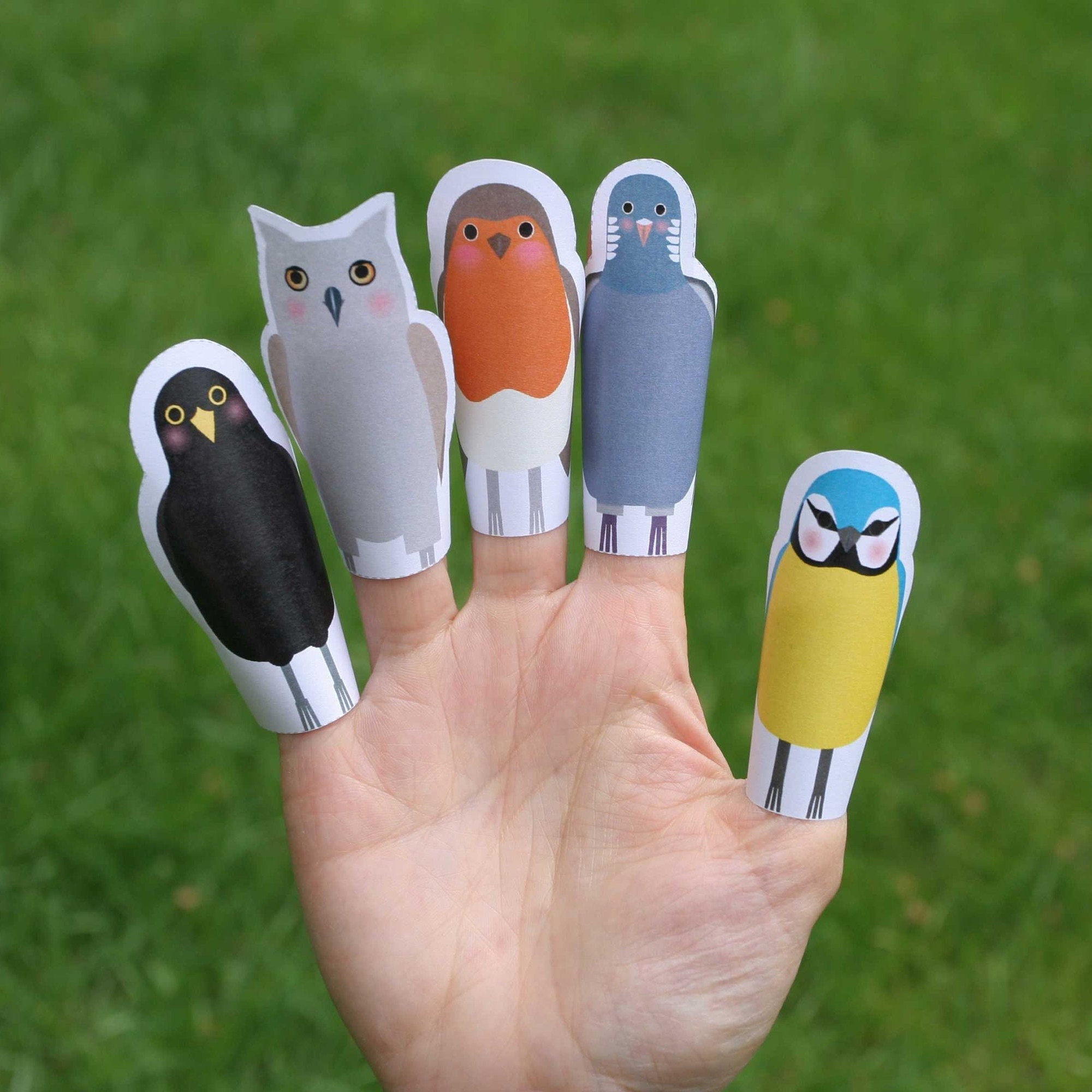 Printable Coloring Bird Finger Puppets Bird Nature Study Homeschooling Nature Education Instant Download Kids Birthday Party Favor Etsy UK
